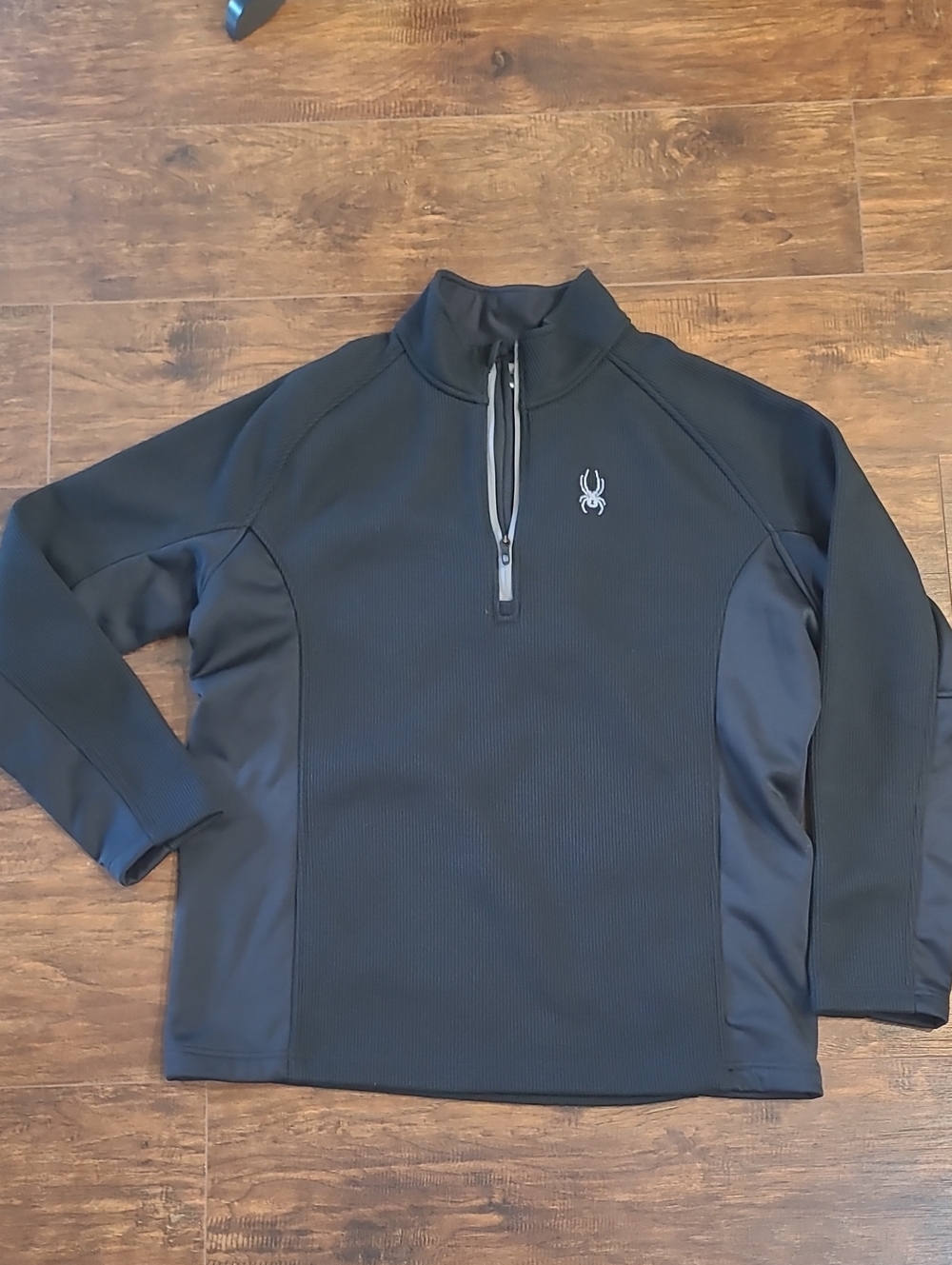 Spyder Black Men's 1/4-Zip Performance Pullover Jacket Eveeyday Size Xxl